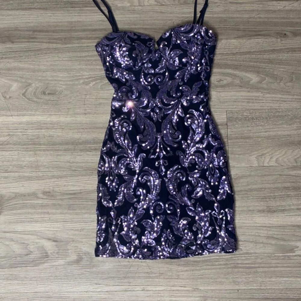Windsor Women's Black and Purple Dress